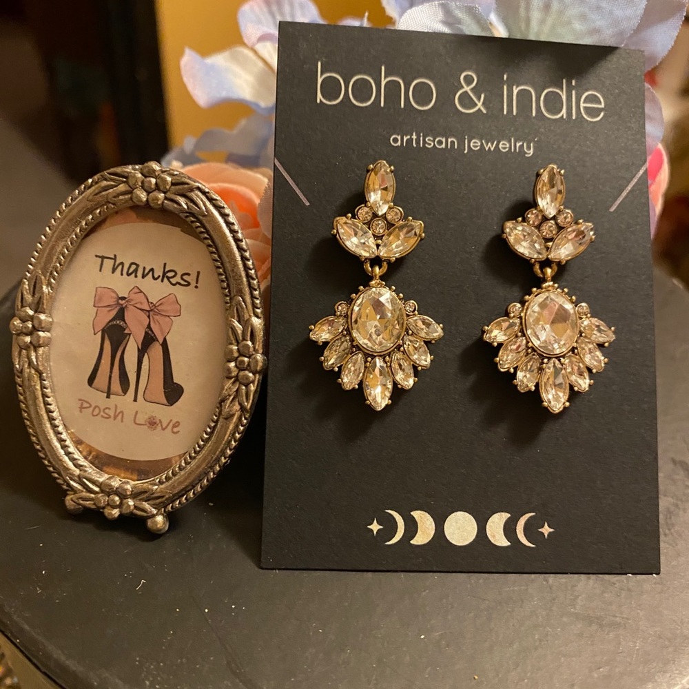 A pair of statement earrings